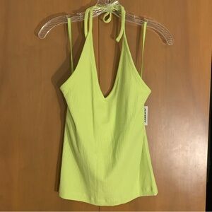 Old Navy Halter Top, lime Green NWT